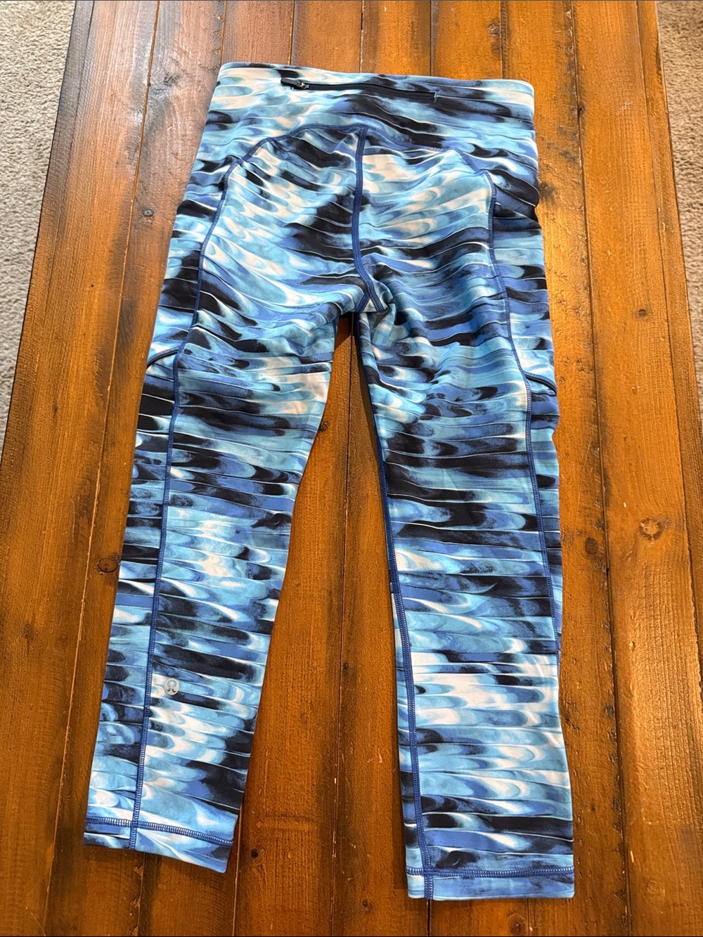 lululemon athletica Blue & Black Patterned Leggings